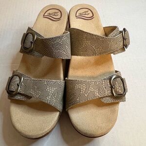 Dansko Sophie Two Strap Leather Open Toe Sandals